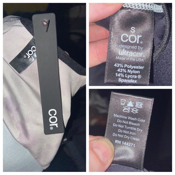 COR Intimates Ultracor Twilight Blue Clouds Scoop Neck Blue Sports Bra NWT - Picture 7 of 8